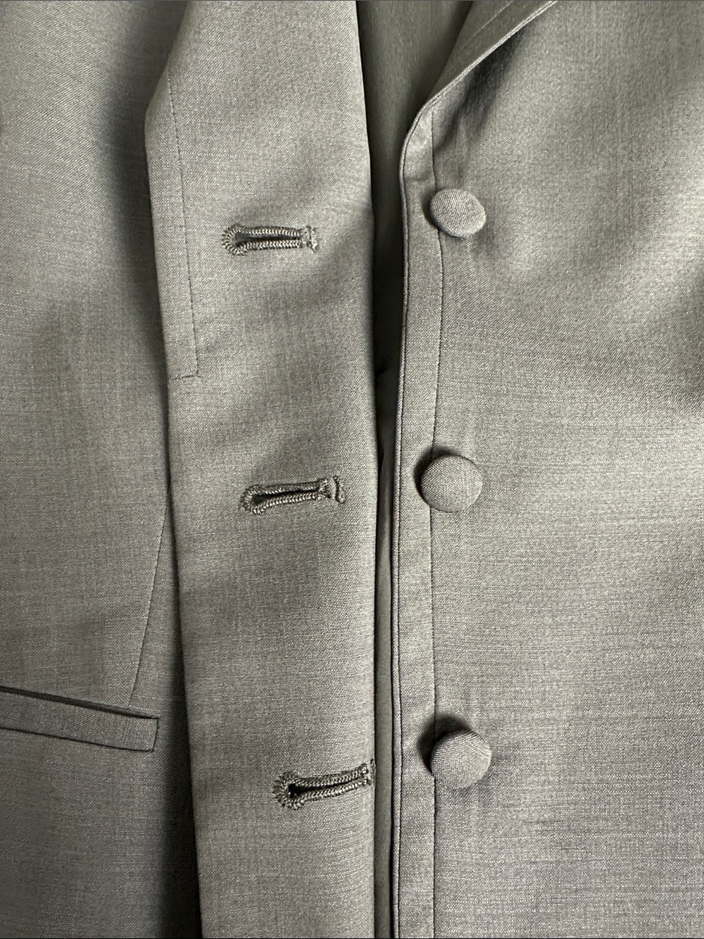 Marlowe wool Italy blazer minimalist gray quiet luxury business casual capsule - Picture 11 of 16